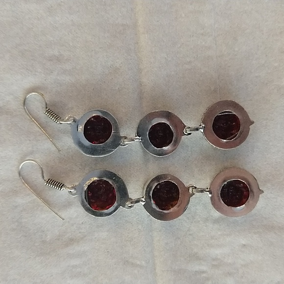 Rustic glass earrings - Picture 3 of 3
